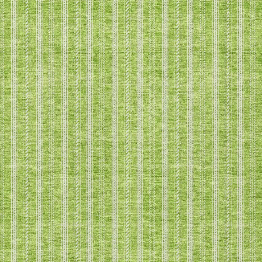 Lime Green And Ivory Striped Washable Indoor Outdoor Area Rug Photo 5