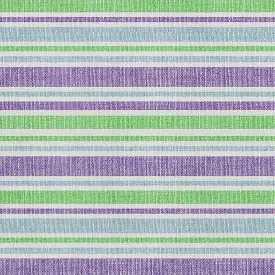 Lime Green And Purple Striped Washable Area Rug With UV Protection Photo 2