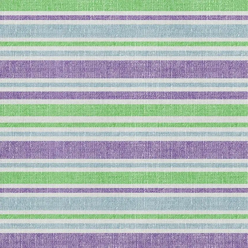 Lime Green And Purple Striped Washable Area Rug With UV Protection Photo 2