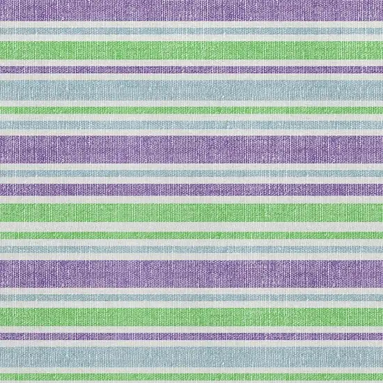 Lime Green And Purple Striped Washable Area Rug With UV Protection Photo 2
