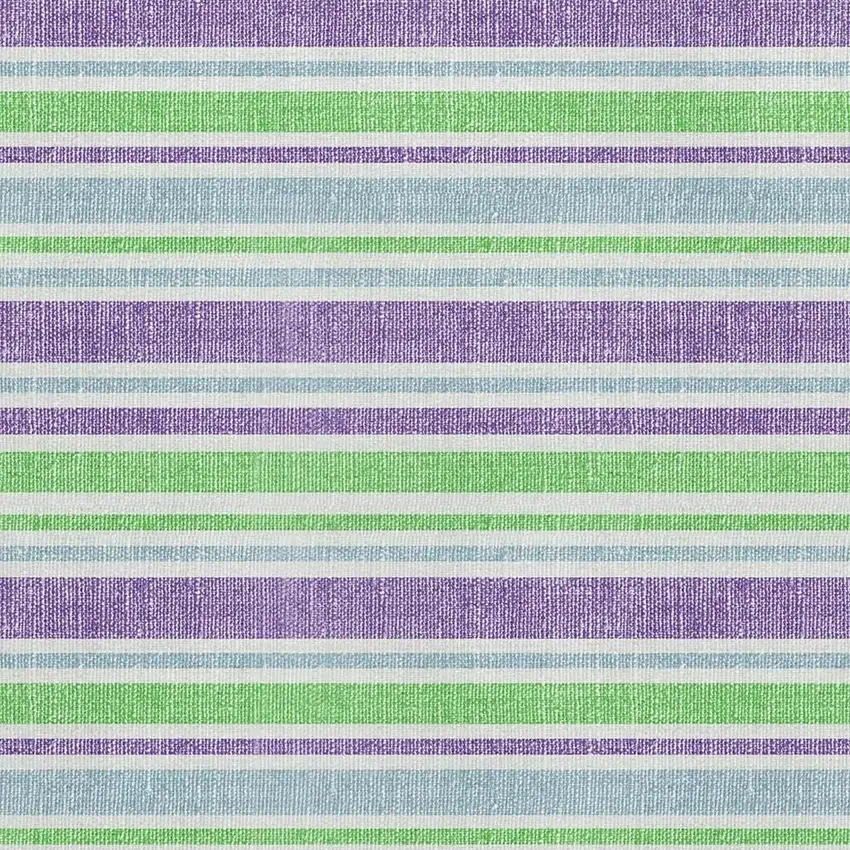 Lime Green And Purple Striped Washable Area Rug With UV Protection Photo 2