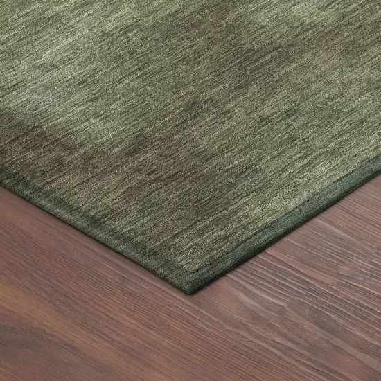 Lime Green Brown And Beige Abstract Washable Indoor Outdoor Area Rug Photo 5