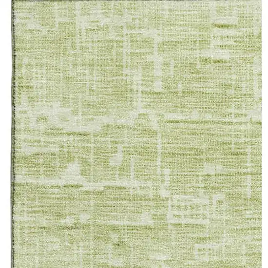 Lime Green Gray And Charcoal Ombre Washable Area Rug With UV Protection Photo 3