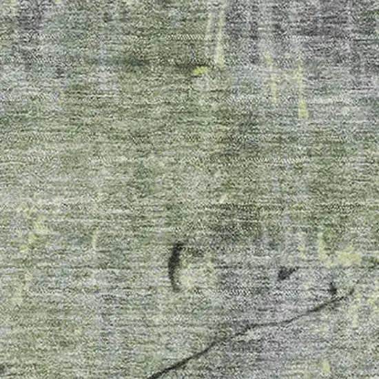 Lime Green Gray And Silver Abstract Washable Area Rug With UV Protection Photo 2