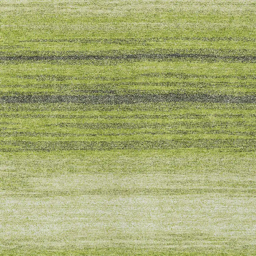 Lime Green Ivory And Black Striped Washable Indoor Outdoor Area Rug Photo 6