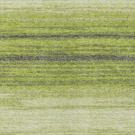 Lime Green Ivory And Black Striped Washable Indoor Outdoor Area Rug Photo 6