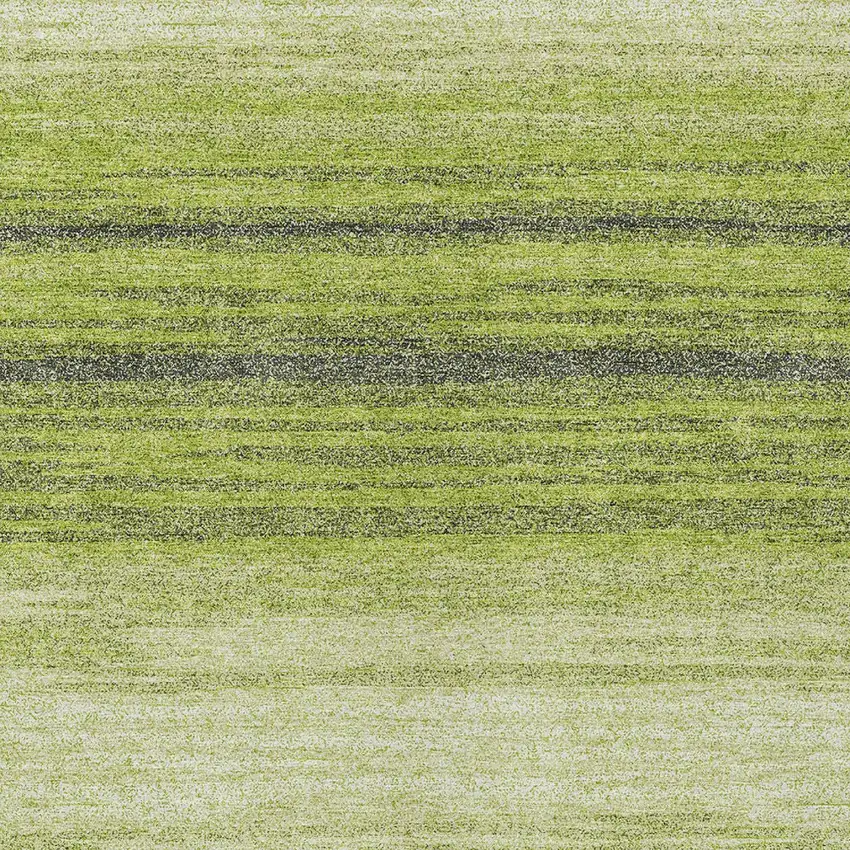 Lime Green Ivory And Black Striped Washable Indoor Outdoor Area Rug Photo 6