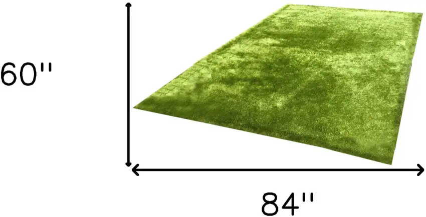 Lime Green Shag Hand Tufted Area Rug Photo 3