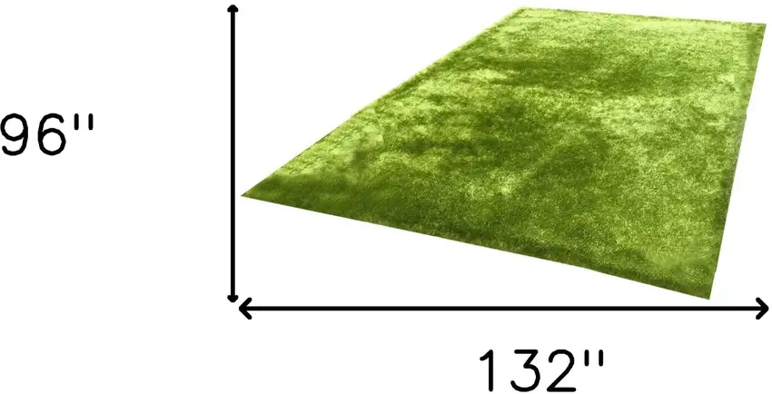 Lime Green Shag Hand Tufted Area Rug Photo 5