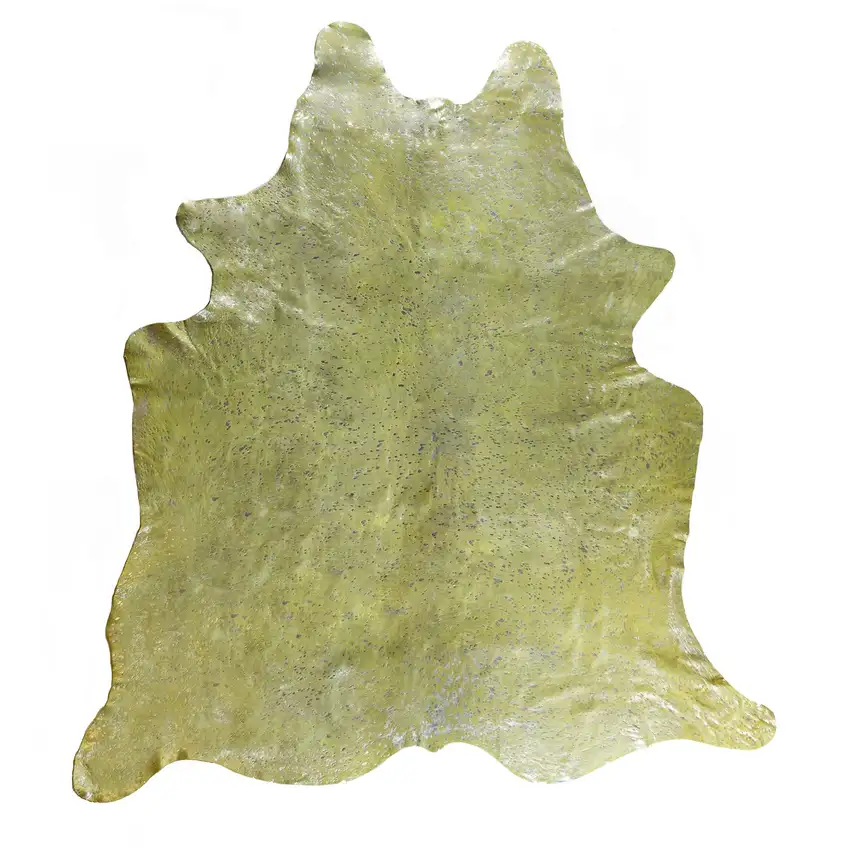 Lime and Silver Cowhide - Area Rug Photo 2