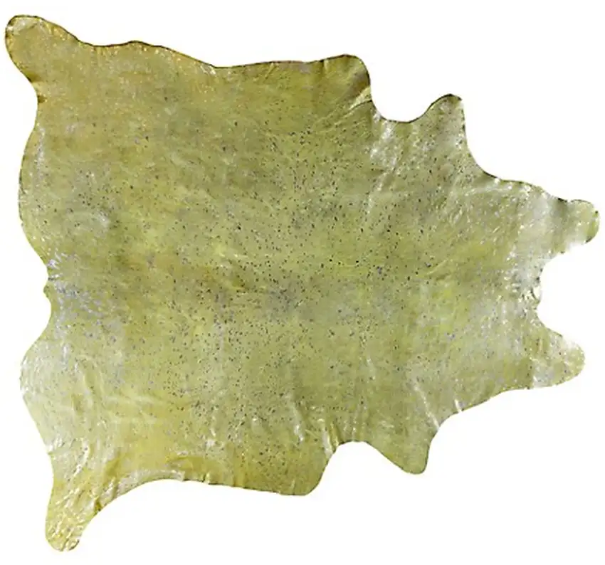 Lime and Silver Cowhide - Area Rug Photo 1