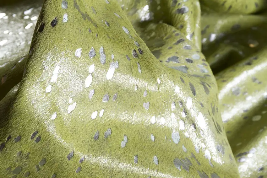 Lime and Silver Cowhide - Area Rug Photo 3