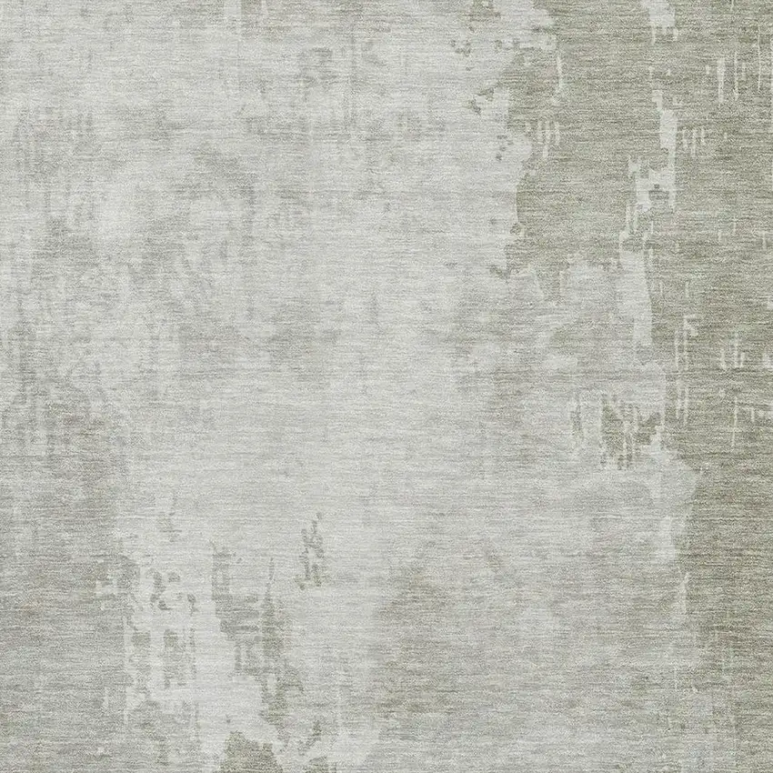 Linen And Beige Abstract Washable Area Rug With UV Protection Photo 2