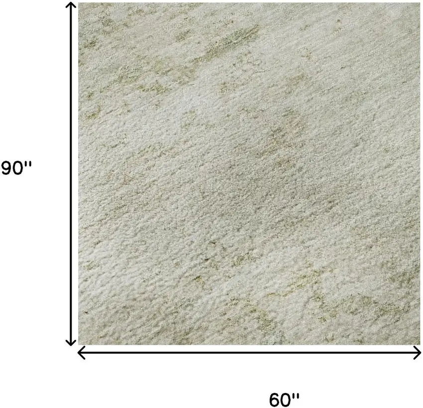 Linen And Beige Abstract Washable Area Rug With UV Protection Photo 8