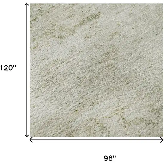 Linen And Beige Abstract Washable Area Rug With UV Protection Photo 8