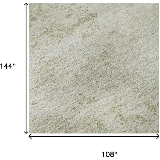 Linen And Beige Abstract Washable Area Rug With UV Protection Photo 9