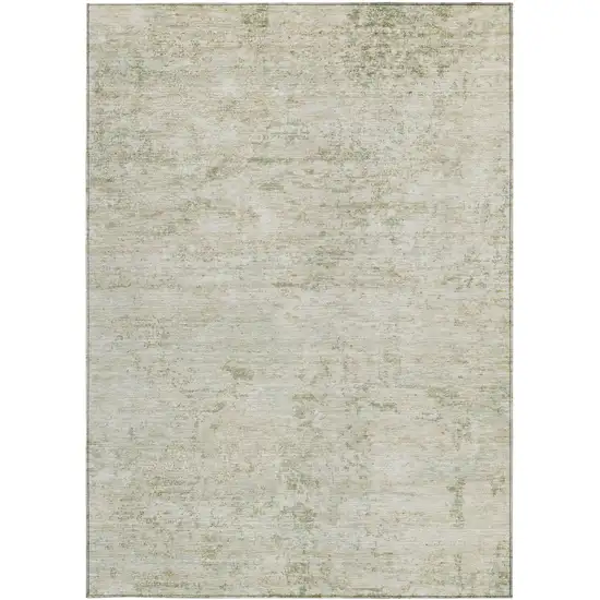 Linen And Beige Abstract Washable Indoor Outdoor Area Rug Photo 5