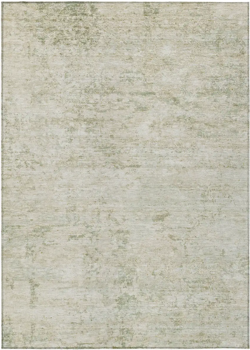 Linen And Beige Abstract Washable Indoor Outdoor Area Rug Photo 1