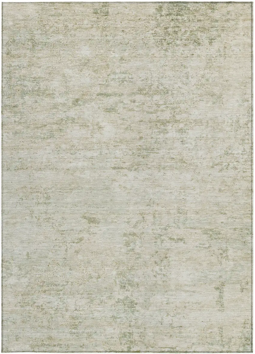 Linen And Beige Abstract Washable Indoor Outdoor Area Rug Photo 5