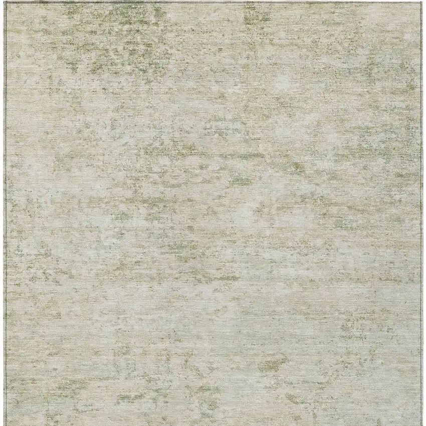 Linen And Beige Abstract Washable Indoor Outdoor Area Rug Photo 4