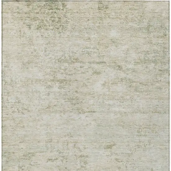 Linen And Beige Abstract Washable Indoor Outdoor Area Rug Photo 5