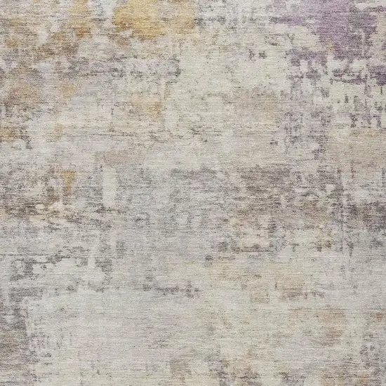 Linen And Beige Abstract Washable Indoor Outdoor Area Rug Photo 2