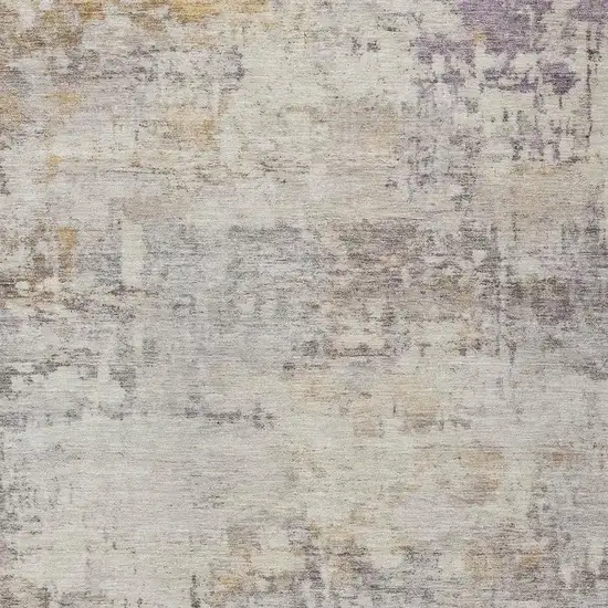 Linen And Beige Abstract Washable Indoor Outdoor Area Rug Photo 2