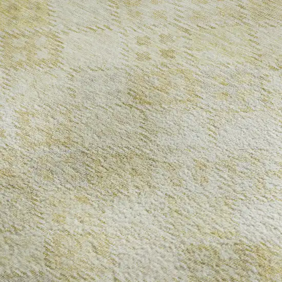 Linen And Beige Geometric Washable Area Rug With UV Protection Photo 2