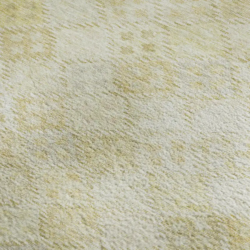 Linen And Beige Geometric Washable Area Rug With UV Protection Photo 2