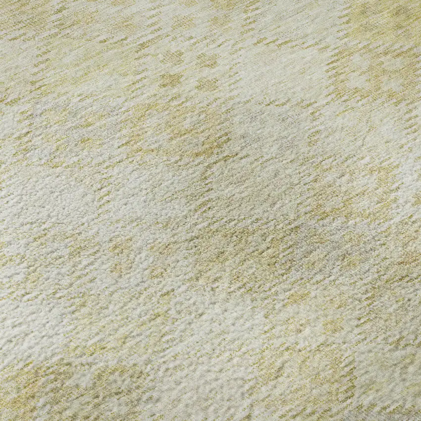 Linen And Beige Geometric Washable Area Rug With UV Protection Photo 1