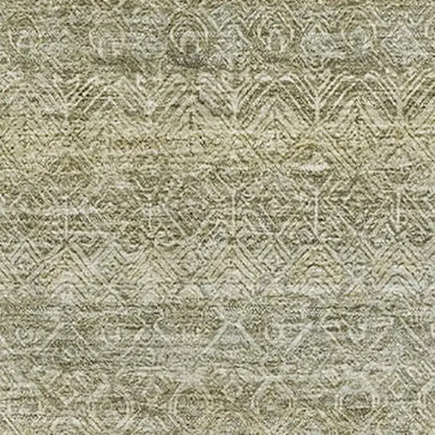 Linen And Beige Striped Washable Area Rug With UV Protection Photo 3