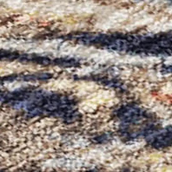 Linen And Charcoal Abstract Washable Indoor Outdoor Area Rug Photo 3