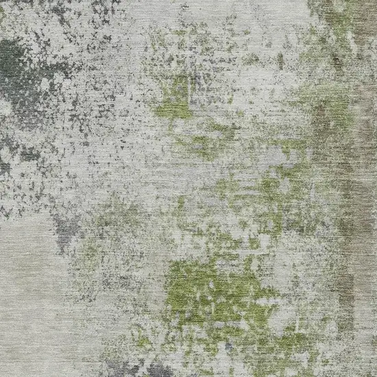 Linen And Gray Abstract Washable Area Rug With UV Protection Photo 3