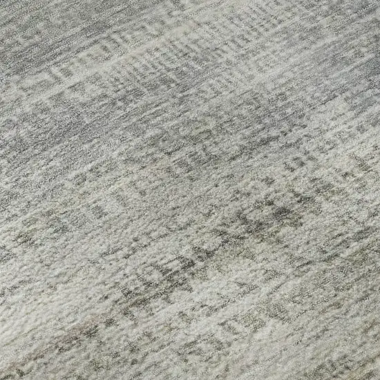 Linen And Gray Abstract Washable Area Rug With UV Protection Photo 8
