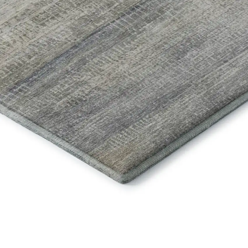 Linen And Gray Abstract Washable Area Rug With UV Protection Photo 7