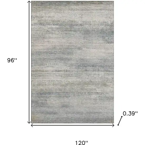 Linen And Gray Abstract Washable Area Rug With UV Protection Photo 9