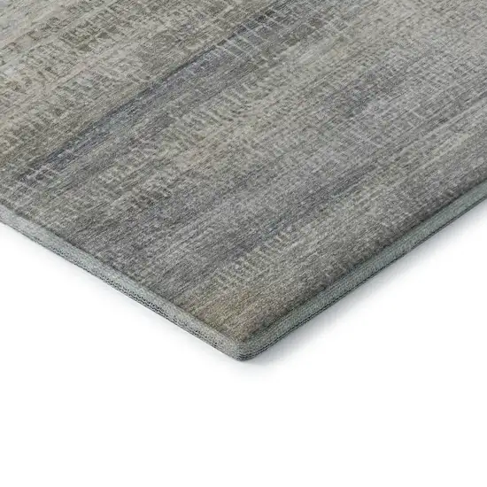 Linen And Gray Abstract Washable Area Rug With UV Protection Photo 7