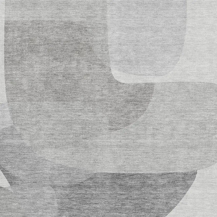 Linen And Gray Abstract Washable Area Rug With UV Protection Photo 3