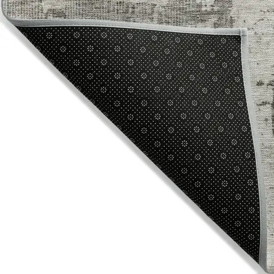 Linen And Gray Abstract Washable Indoor Outdoor Area Rug Photo 4