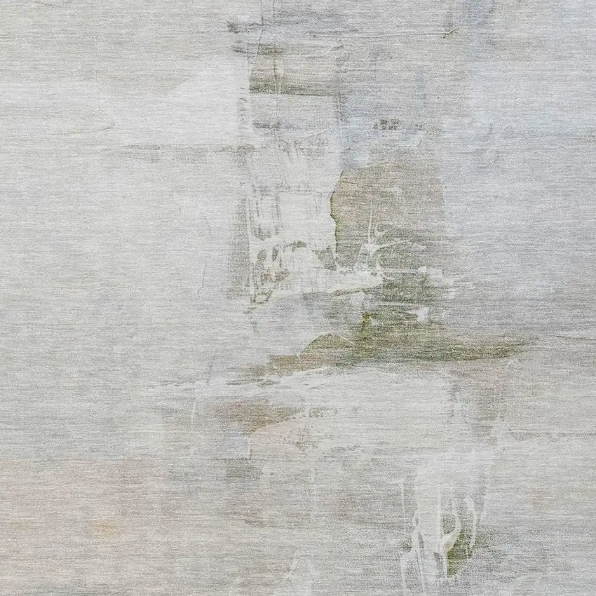 Linen And Gray Abstract Washable Indoor Outdoor Area Rug Photo 4