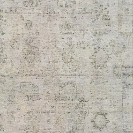 Linen And Gray Tribal Washable Indoor Outdoor Area Rug Photo 3