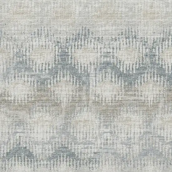 Linen And Ivory Abstract Washable Area Rug With UV Protection Photo 4