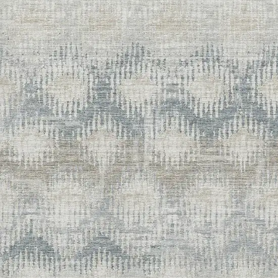 Linen And Ivory Abstract Washable Area Rug With UV Protection Photo 4