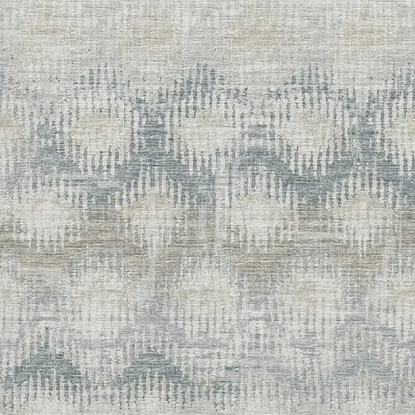 Linen And Ivory Abstract Washable Area Rug With UV Protection Photo 4