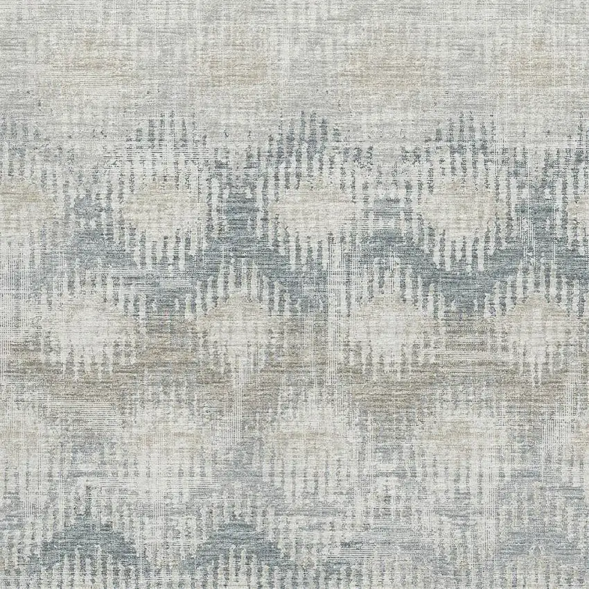Linen And Ivory Abstract Washable Area Rug With UV Protection Photo 4
