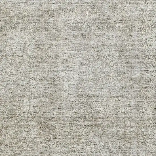 Linen And Ivory Abstract Washable Area Rug With UV Protection Photo 3