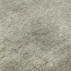 Photo of Linen And Ivory Abstract Washable Area Rug With UV Protection