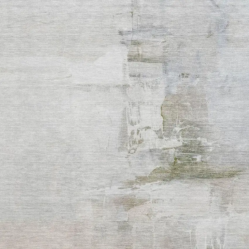 Linen And Ivory Abstract Washable Area Rug With UV Protection Photo 6