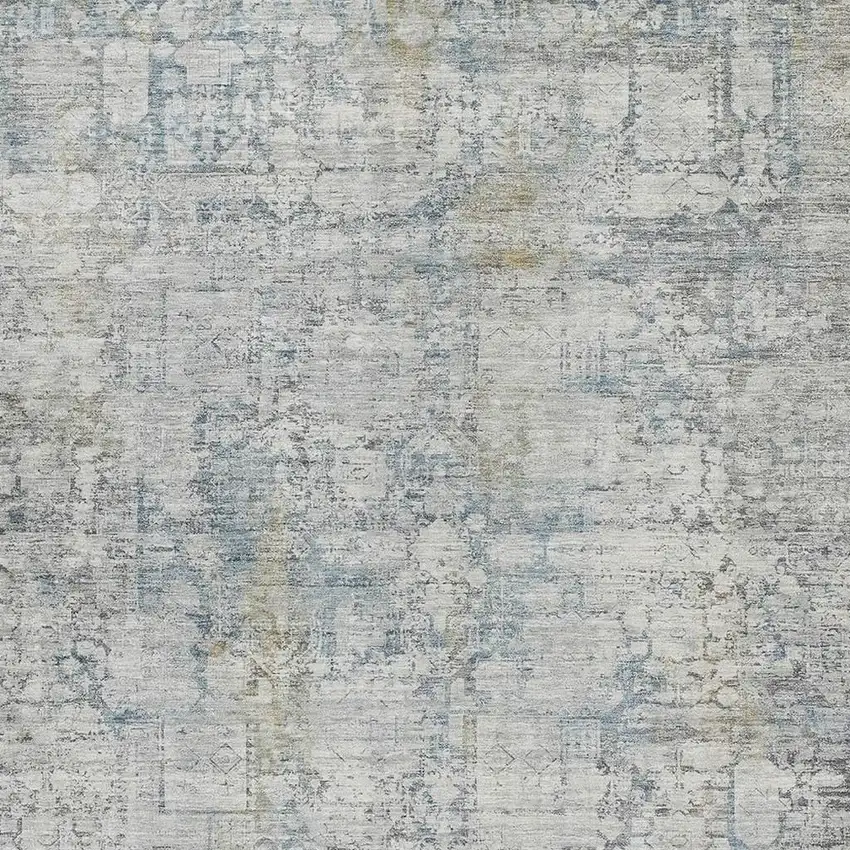 Linen And Ivory Abstract Washable Indoor Outdoor Area Rug Photo 3