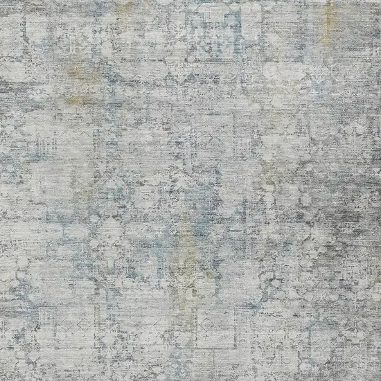 Linen And Ivory Abstract Washable Indoor Outdoor Area Rug Photo 3